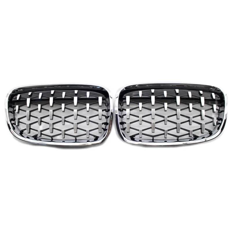 BEPHON Kohlefaser-Auto-Frontgrill Für 1er F20 F21 2012–2014 Sternenhimmel-Gitter, Auto-Frontstoßstange, Nierengitter, Renngrills(Silver-2012-2014) von BEPHON