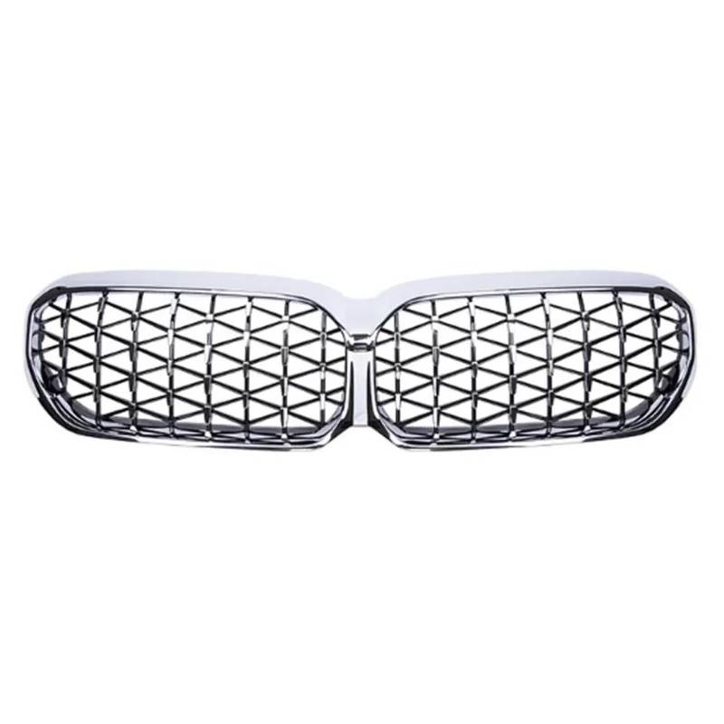 Front-Nierengitter für 5er-Serie G30/G31 2021–2023 530i 540i Kühlergrill Fr&on & t Stoßstange, Chrom, Sternenhimmel, Motorhaubengrill (Chrom, Silber, 2021–2023) von BEPHON