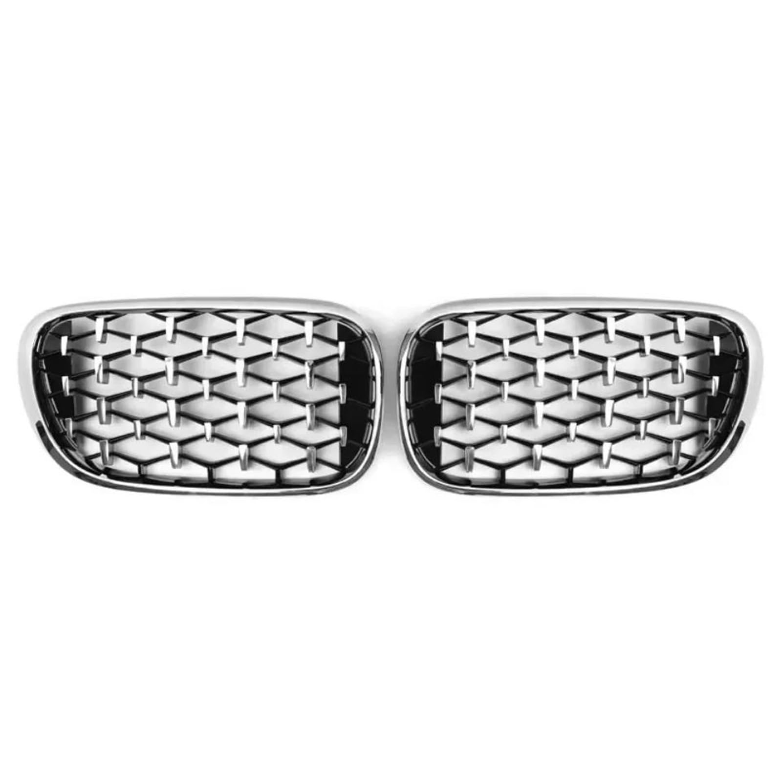 Front-Nierengitter für 7er-Serie G11 G12 2015–2019 740i 750i Chrom Sternenhimmel Stil Grills Fr&on & T Racing Grills (Silber 2015–2019) von BEPHON