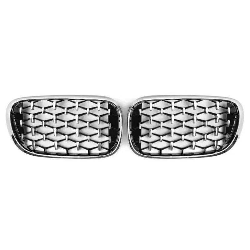 Front-Nierengitter für 7er-Serie G11 G12 2015–2019 740i 750i Chrom Sternenhimmel Stil Grills Fr&on & T Racing Grills (Silber 2015–2019) von BEPHON