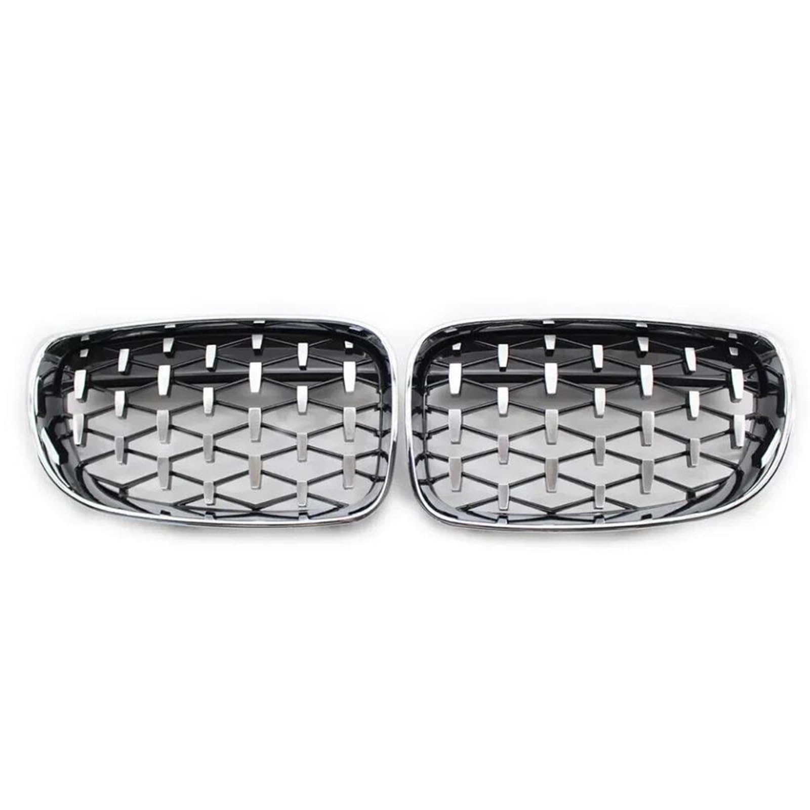 Front-Nierengitter für E81 E87 E82 E88 128I 130I 135I 2007–2011 Auto Fr&on & t Stoßstange Nierengitter Racing Grills Sternenhimmel Sytle Grills (Chrom Silber - 2007-2011) von BEPHON