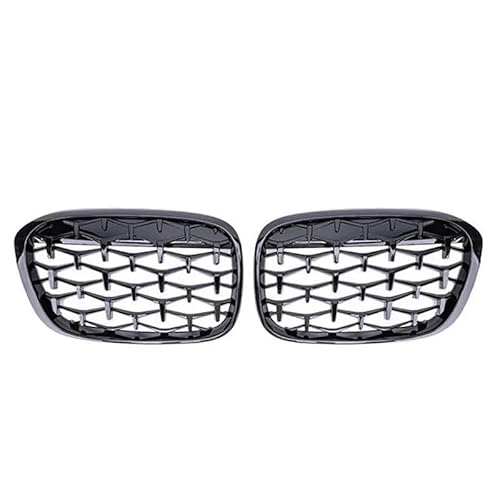 Front-Nierengitter für X1 F48 F49 2016–2019, Meteor-Stil, Auto-Styling-Teile, Auto Sternenhimmel, Fr&on & t Nierengitter Racing Grill (schwarz - 2016-2019) von BEPHON