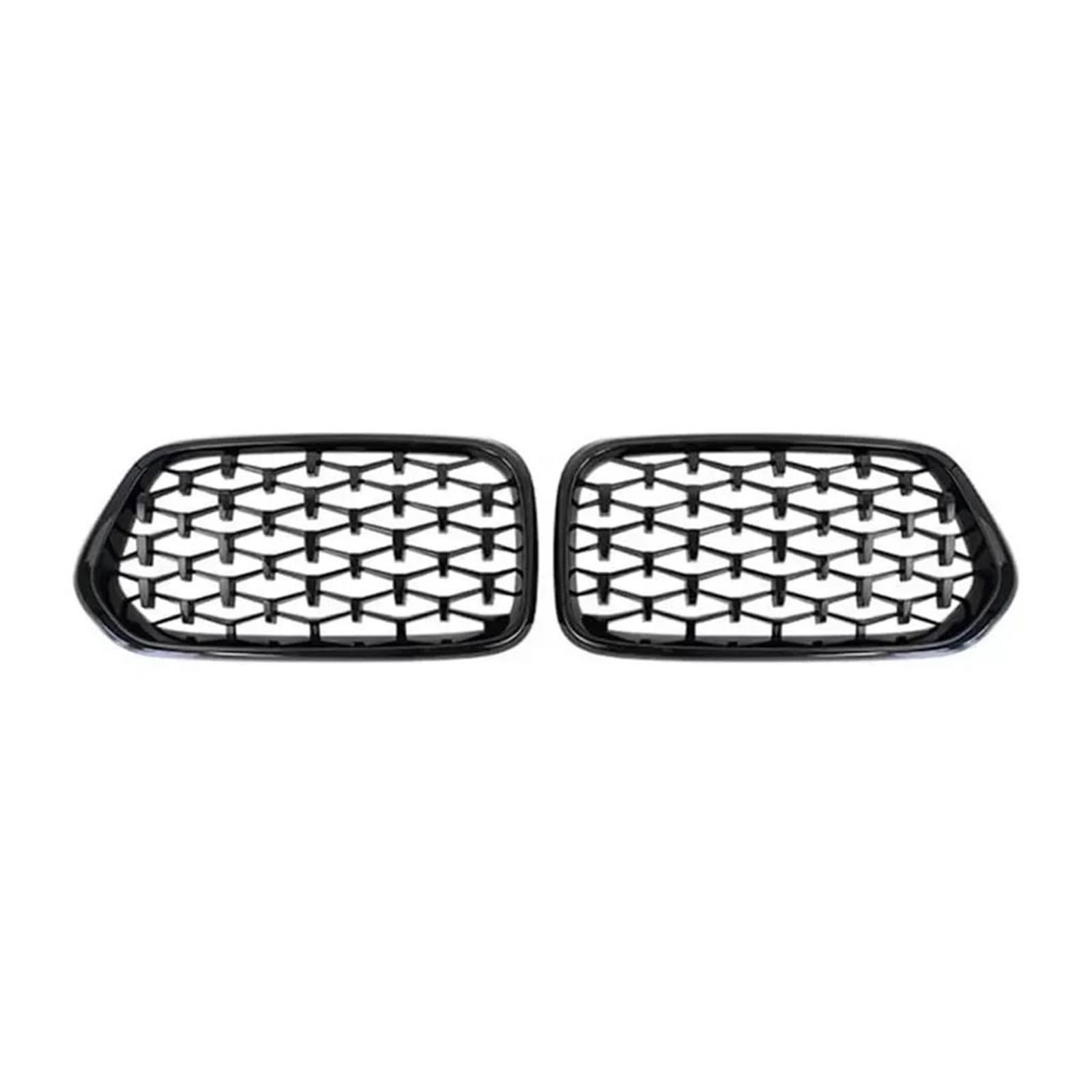 BEPHON Kohlefaser-Auto-Frontgrill Für X2 F39 2018-2021 Dual Slats Frontstoßstangengrills Zubehör Chrom Silber Starry Sky Style Obere Gitter(Glossy Black-2018-2021) von BEPHON