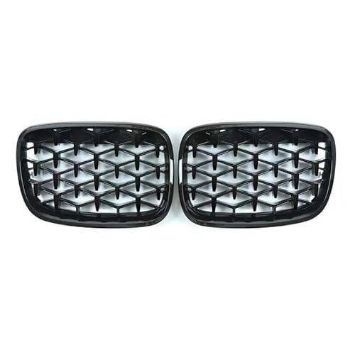 Kohlefaser-Auto-Frontgrill Für 2er F45 220i 235i 2014-2018 Autozubehör EIN Paar Chrom Nierengitter Stil Frontstoßstange(Gloss Black) von BEPHON