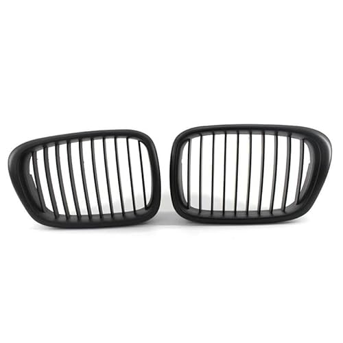 Kohlefaser-Auto-Frontgrill Für E39 5 Series 525 528 1999-2003 Schwarz glänzender Kühlergrill Auto-Fronthaubengrill Nierengitter Renngrill Autozubehör(Matte Black) von BEPHON