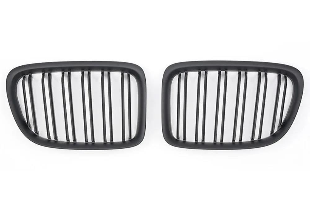 Kohlefaser-Auto-Frontgrill Für X1 E84 sDrive18i xDrive20i xDrive25i SUV 2011-2015 Auto-Tuning-Zubehör Auto Fr&on&t Nierengrills Grille Glanz Schwarz(Matte Black 2 Line) von BEPHON