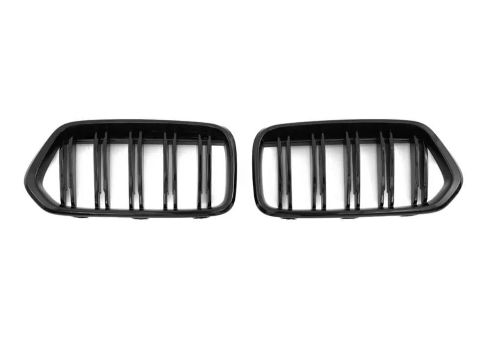 Kohlefaser-Auto-Frontgrill Für X2 F39 18i 18d 20i 20d 25d 25e M35i 2020+ Auto-Tuning-Zubehör Auto Fr&on&t Nierengrill Grille Glanz schwarz(Glossy Black 2 Line) von BEPHON