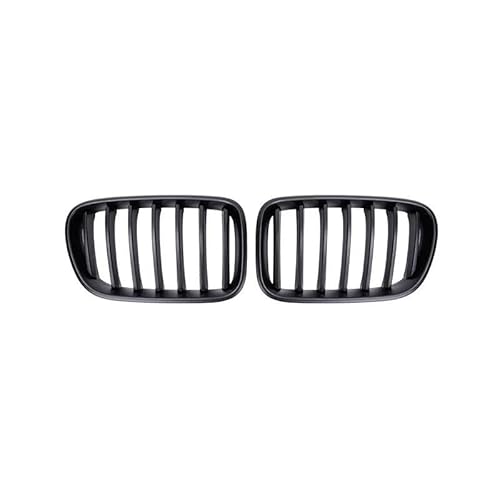 Kohlefaser-Auto-Frontgrill Für X3 F25 2011-2013 Auto Frontstoßstange Nierengrill Renngrill Einzellamellengrill Styling Glänzend Schwarz Zubehör(Matte Black) von BEPHON