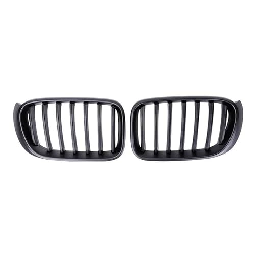 Kohlefaser-Auto-Frontgrill Für X3 F25 X4 F26 2014-2017 Glänzend Schwarz Einzellamellen Ersatzgrills Auto Frontstoßstange Nierengrill Renngrill(Matte Black) von BEPHON