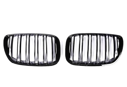 Kohlefaser-Auto-Frontgrill Für X5 E53 2003-2006 Autozubehör Obere Frontstoßstange Kindey Facelift Grille Interrior Grills Abdeckung(Dual Black) von BEPHON