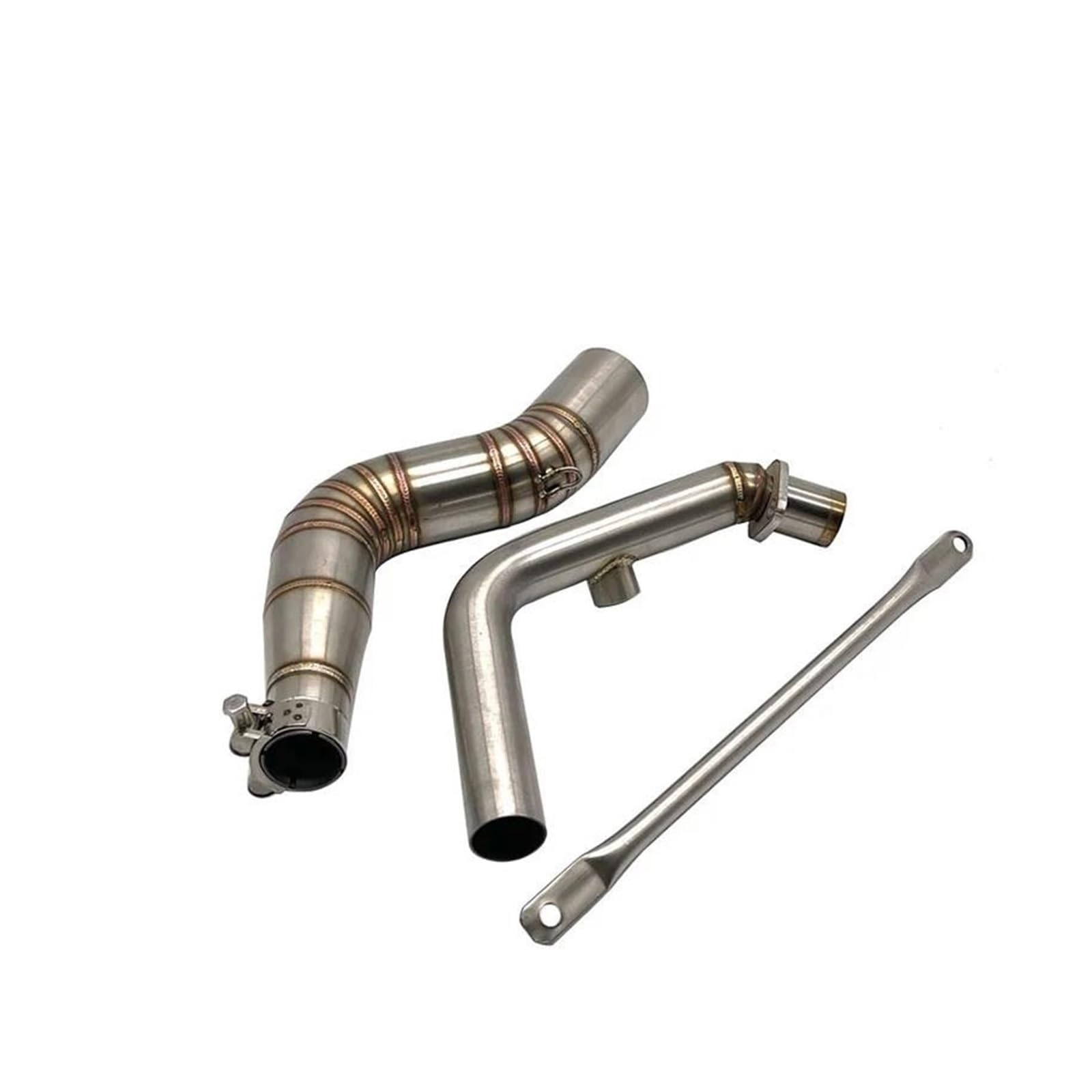 Motocicli Mid-Pipe Zwischenstecker Anschluss für Vespa Sprint Primavera 150 125 iGet Motorrad Auspuffanlagen komplett Auspuff 51mm Anschlussrohr vorne Hexacpe Schalldämpfer (Farbe: von BEPHON