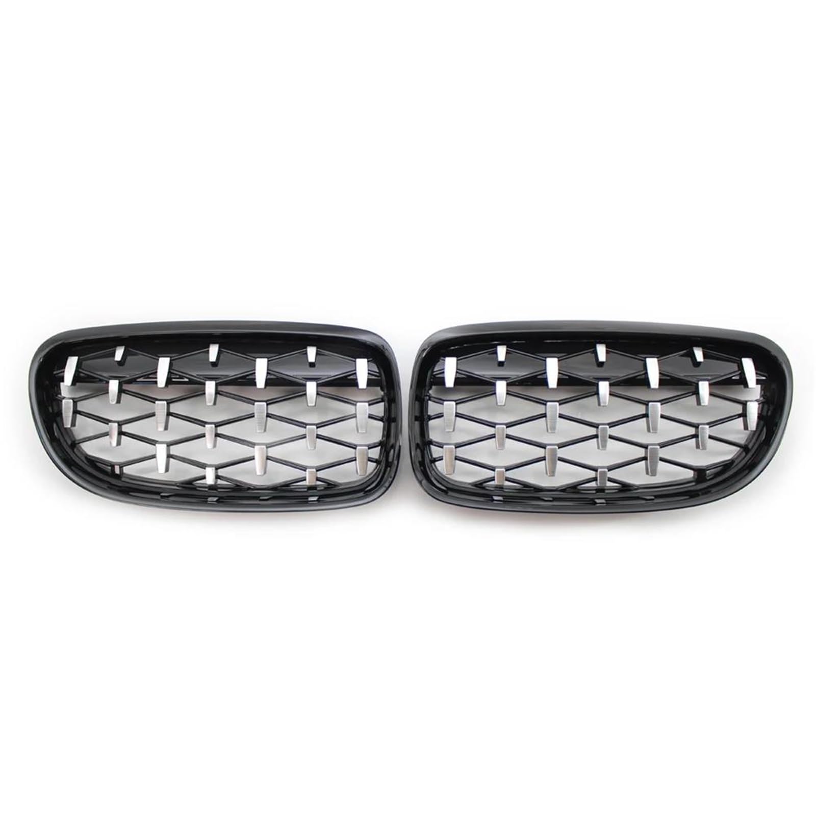 BEPHON Kohlefaser-Auto-Frontgrill Für 3er E90 E91 4 Türen Facelift 2009–2012 51137201969 51137201970 Chrom-Kühlergrill im Sternenhimmel-Meteor-Stil(Black sliver-2009-2012) von BEPHON