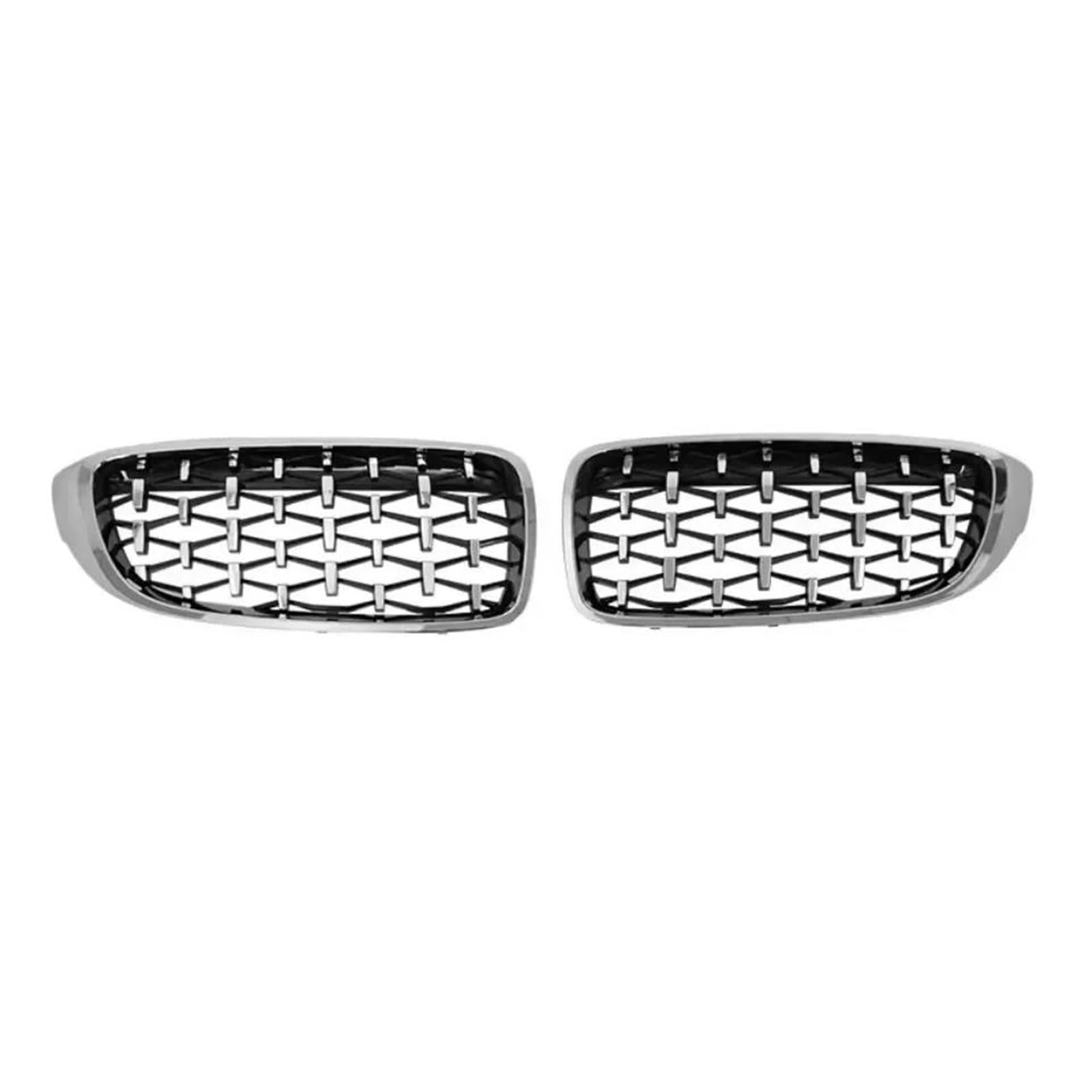 Nierengitter vorne für F32 F33 F36 F80 F82 2013–2019 425i 430i 440i 435i Cabriolet CO&UP & E Fr&on & t Nierengitter Lamelle Sternenhimmel Stil Grill (Silber 2013–2019) von BEPHON