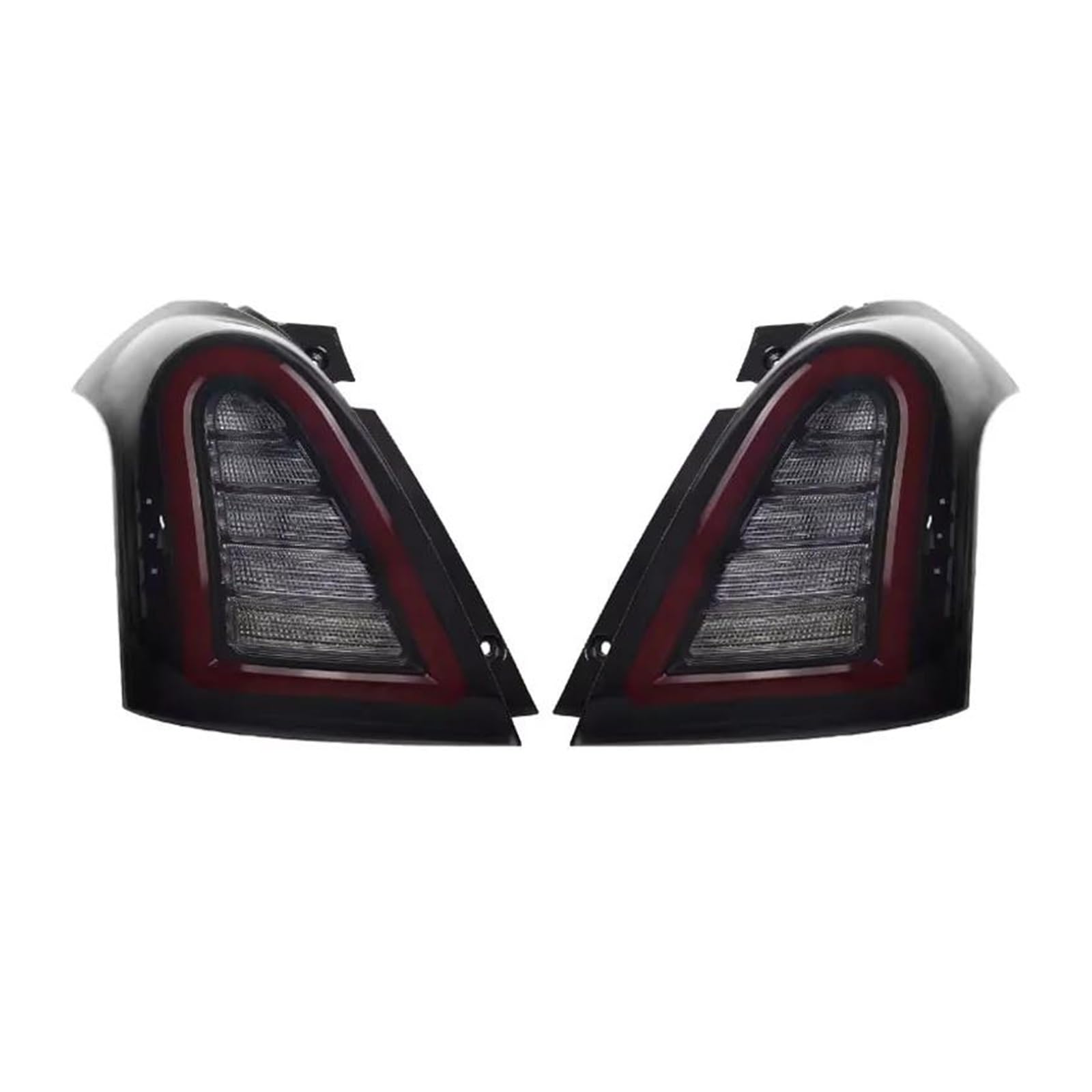 Rückleuchten Set für Anhänger für Suzuki für Swift 2008-2014, 1 Set LED-Rücklicht, Bremslicht, Blinklicht, Tagfahrlicht, Autozubehör, Farbe: Rot Schwarz von BEPHON