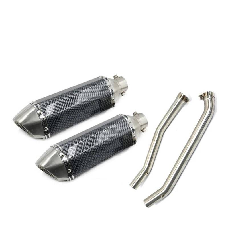 Universal Kurzes Muster Slip-On Tube Link für KA&WA&SA&KI für NI&NJ&A ZX14R ZZR1400 2012-2016 Komplettsystem Motorrad-Auspuffschalldämpfer-Anschluss Zwischenverbindungsrohr von BEPHON