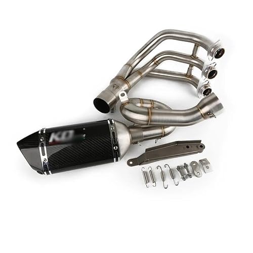 Universal Short Pattern Slip-On Tube Link for MT-09 FZ09 Slip-On Auspuffanlage, Motorrad-Vorderrohr, 51 mm, abnehmbarer Schalldämpfer, DB Killer Auspuffblenden aus Faser von BEPHON