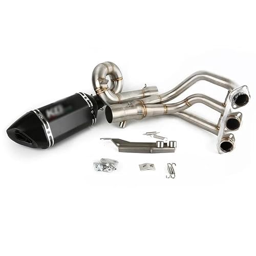 Universal Short Pattern Slip-On Tube Link for MT-09 FZ09 Slip-On Auspuffanlage, Motorrad-Vorderrohr, 51 mm, abnehmbarer Schalldämpfer, DB Killer Auspuffblenden aus Faser von BEPHON