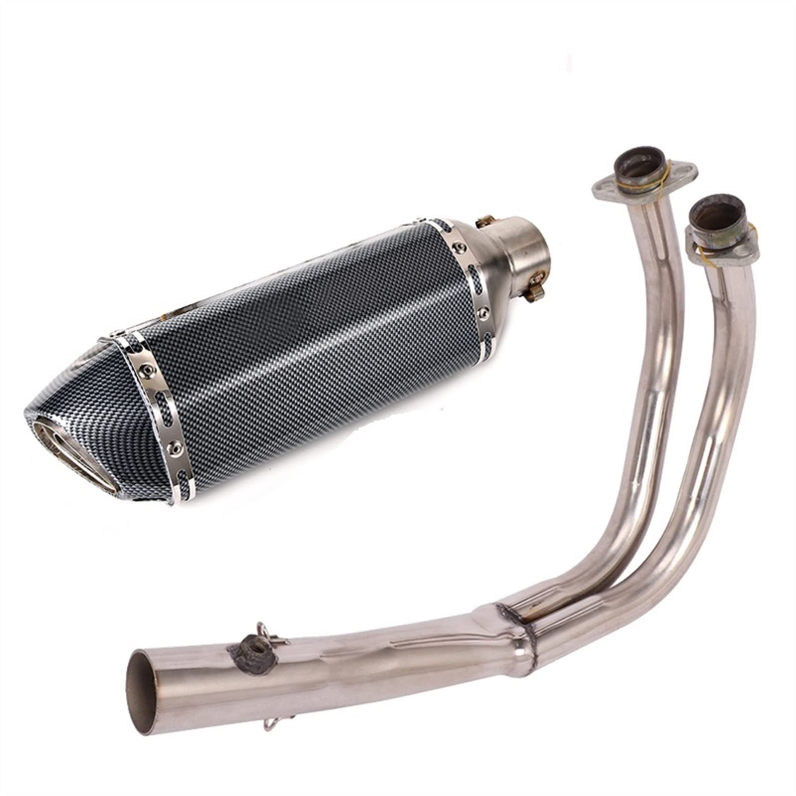 Universal Short Pattern Slip-On Tube Link für KA&WA&SA&KI, Vulcan S650 500MG, Motorrad, Auspuffrohr, Schalldämpfer, Endschalldämpfer, 51 mm, zum Einfädeln auf Kragenverbindungsrohr von BEPHON