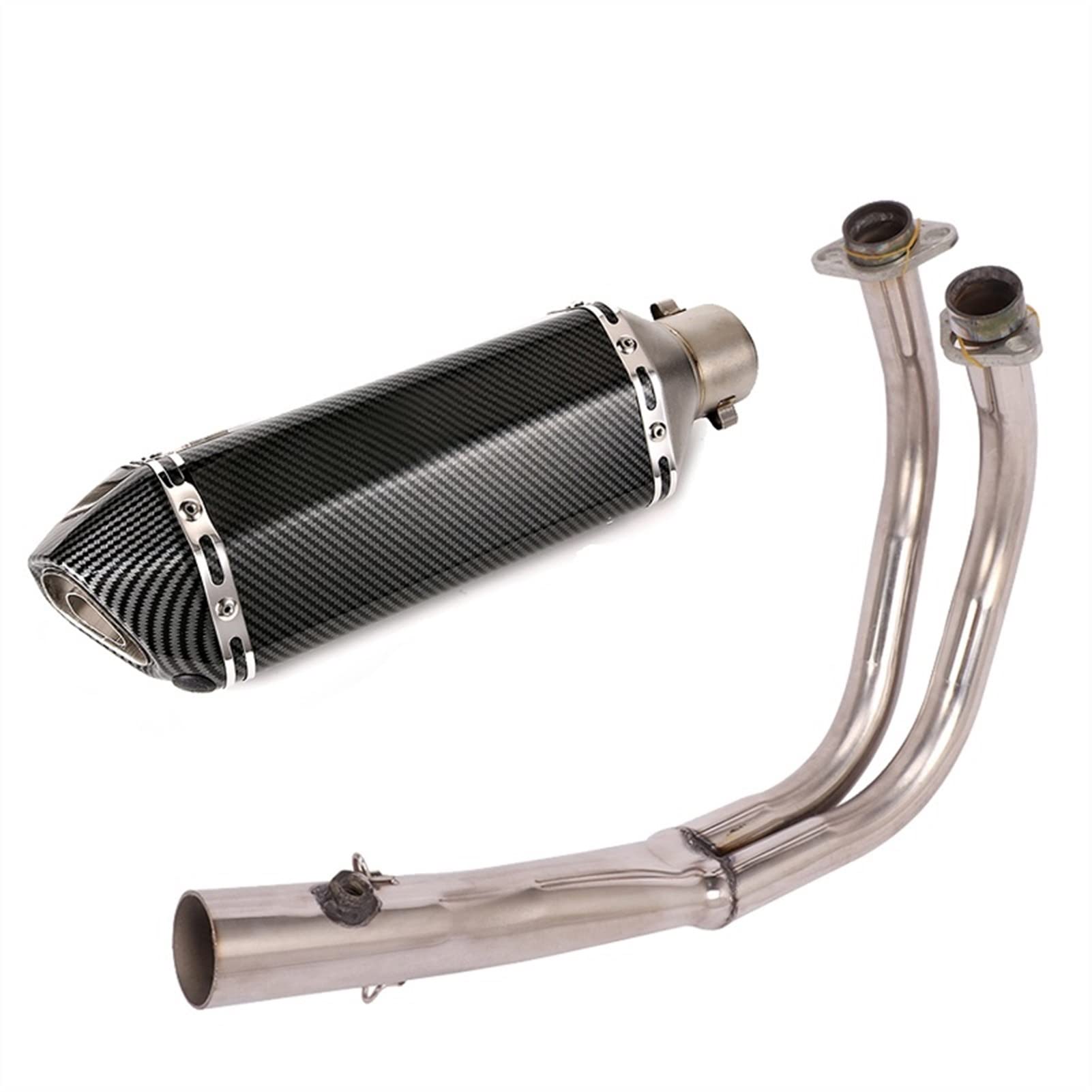 Universal Short Pattern Slip-On Tube Link für KA&WA&SA&KI, Vulcan S650 500MG, Motorrad, Auspuffrohr, Schalldämpfer, Endschalldämpfer, 51 mm, zum Einfädeln auf Kragenverbindungsrohr von BEPHON