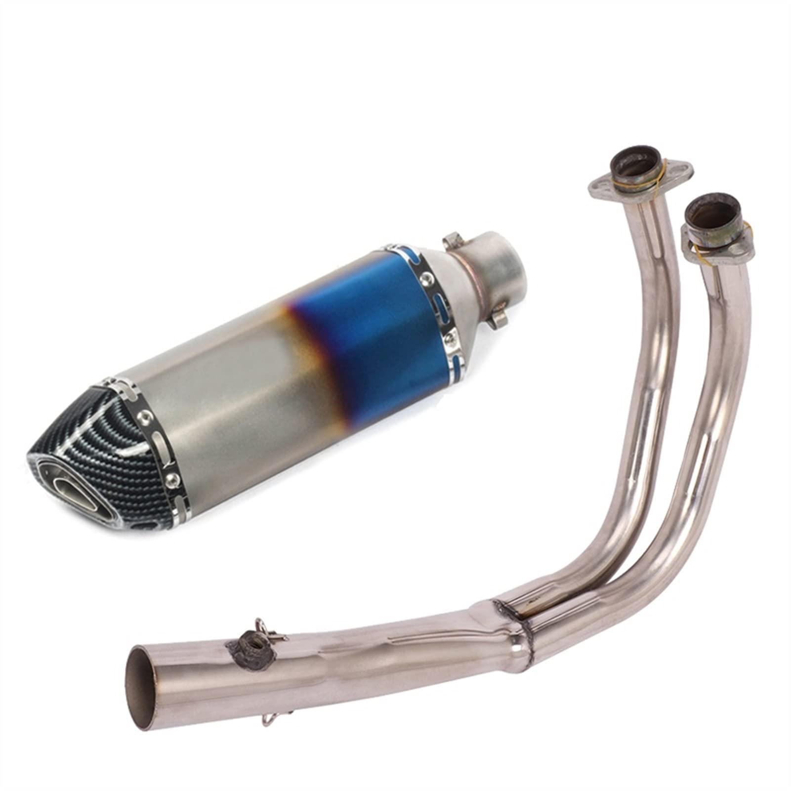 Universal Short Pattern Slip-On Tube Link für KA&WA&SA&KI, Vulcan S650 500MG, Motorrad, Auspuffrohr, Schalldämpfer, Endschalldämpfer, 51 mm, zum Einfädeln auf Kragenverbindungsrohr von BEPHON