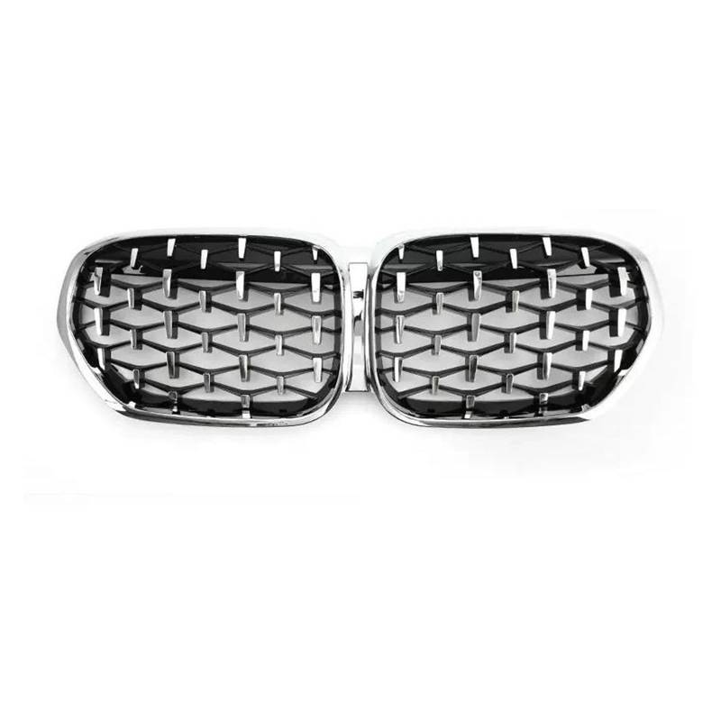 BEPHON Kohlefaser-Auto-Frontgrill Für X1 F48 2020-2022 sDrive18i sDrive20i xDrive20i Auto Tuning Fr&on&t Glanz Schwarz Nieren Starry Sky Grille(Silver-2020-2022) von BEPHON