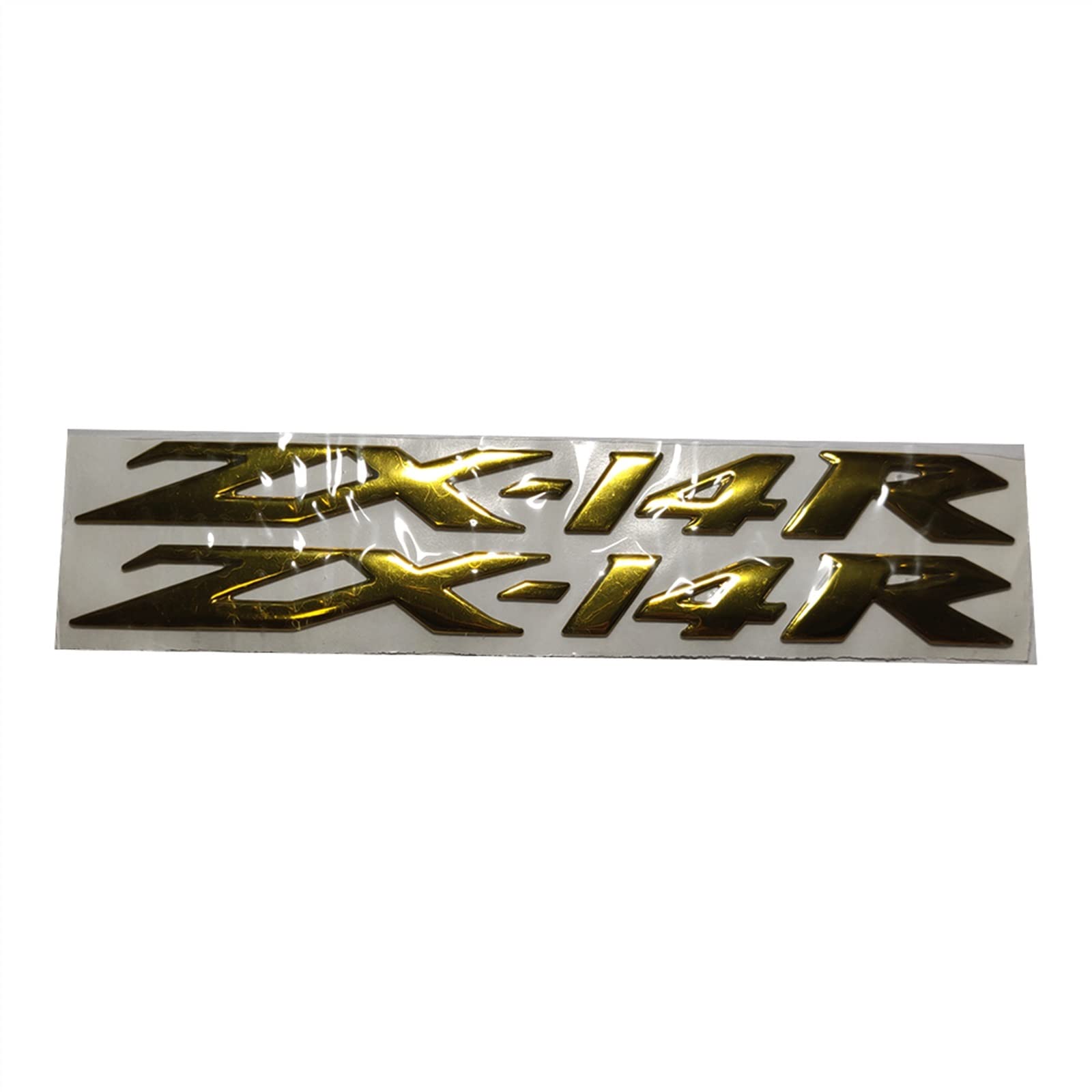 Motorrad 3D Emblem Abzeichen Aufkleber Tank Aufkleber for ZX-10R ZX-14R ZX-6R (Color : ZX-14R Gold) von BERFFX