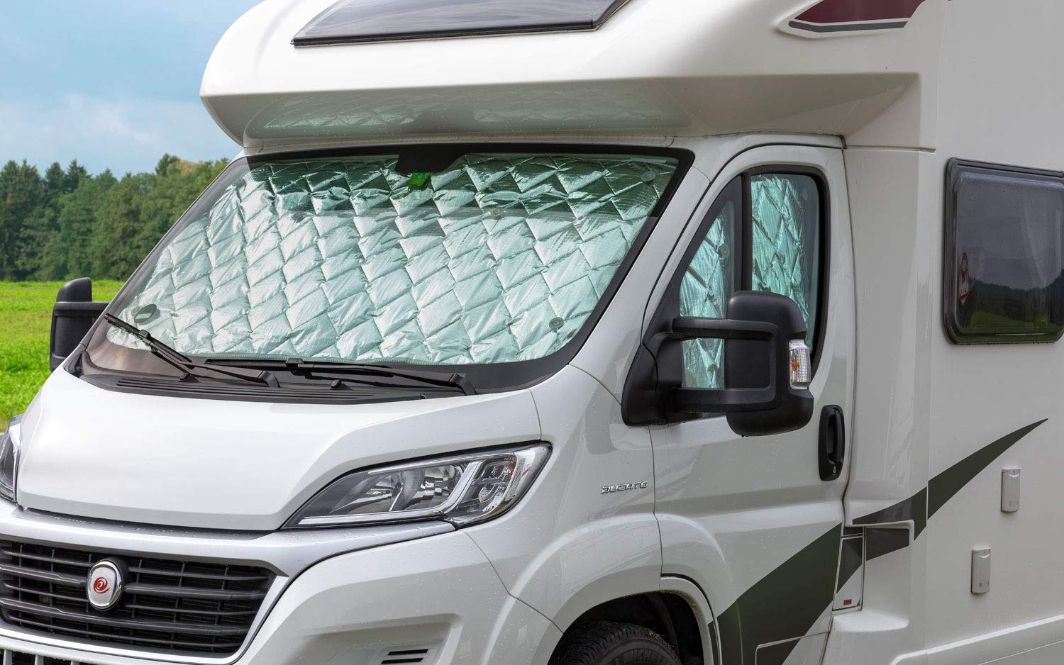 Berger Thermomatte Set 3-teilig, passend für Ford Transit ab Baujahr 2014 │ als Fensterschutz, Sonnenschutz Auto Frontscheibe zum Isolieren, Warmhalten und Schützen der Privatsphäre von BERGER