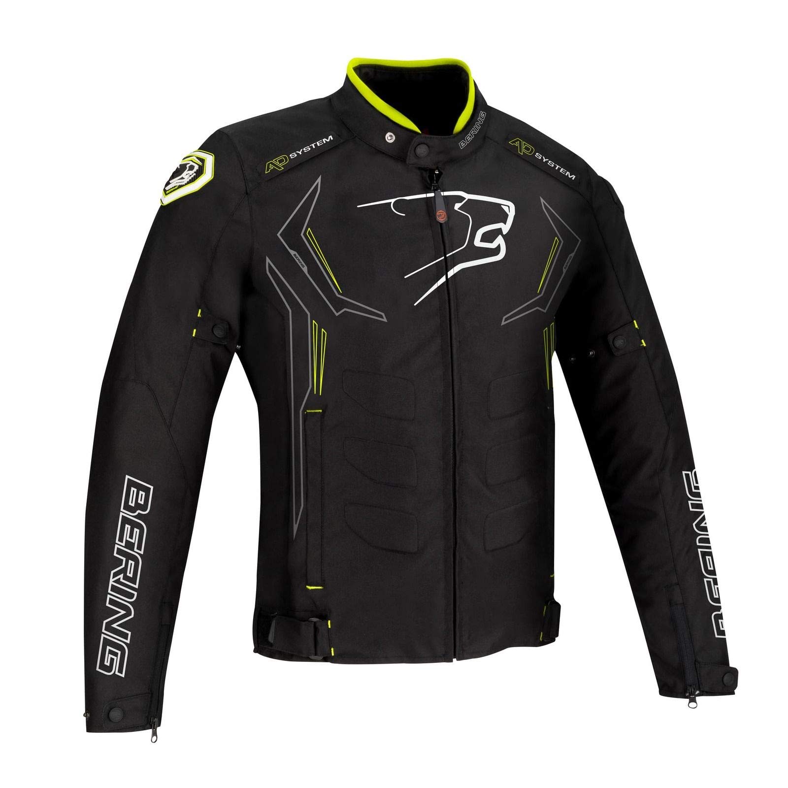 BERING Motorradjacken GUARDIAN Schwarz/Weiss/Fluo, Schwarz/Weiss/Fluo, S von BERING