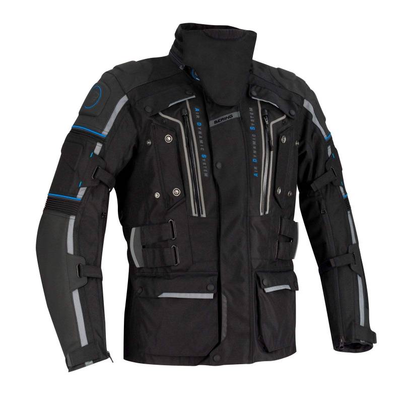 BERING Motorradjacken SANTIAGO Schwarz, Schwarz, 3XL von BERING