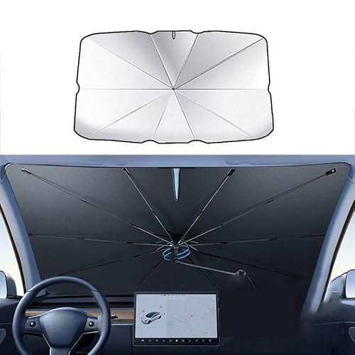 Auto Sonnenschutz Frontscheibe, für Peugeot Partner II Tepee 2008-2012 UV-Schutz Auto Falten Sonnenblende Reflektierende Hitzeschutz Universelle Auto Innen,S（65 * 125cm） von BEROZA