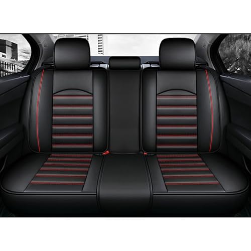 BEROZA Leder Autositzbezüge für VW Tiguan 2. Gen SWB (5seats) 2016 2017 2018 2019 2020 2021 2022 2023 Allwetter Wasserdicht Autositzbezug kompatibel Airbag Innenraum Schonbezüge,A von BEROZA