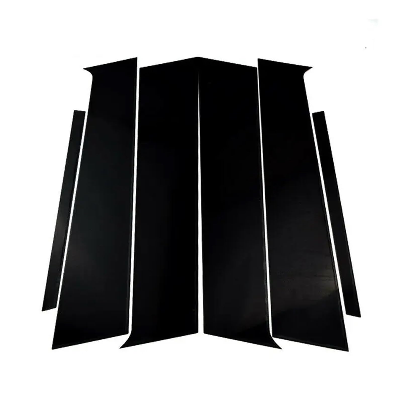 BERTGDA 6PCS Fensterverkleidungsabdeckung BC-Säulenaufkleber, passend for Mitsubishi, Lancer 2010-2016, glänzend schwarz Auto dekorative Fenstersäulenabdeckung von BERTGDA