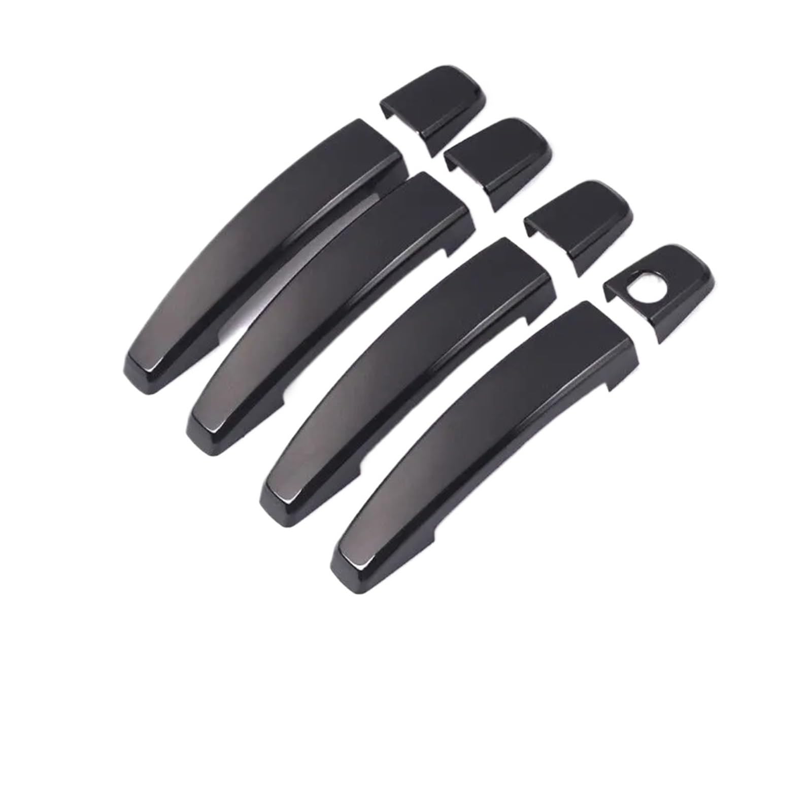 BERTGDA Aufkleber for Autotürgriffabdeckung, passend for Opel, Meriva B 2009–2016, Vauxhall, Chrom-Schwarz-Styling-Zubehör Dekorative Zierleiste für Autotürgriffe(Black) von BERTGDA