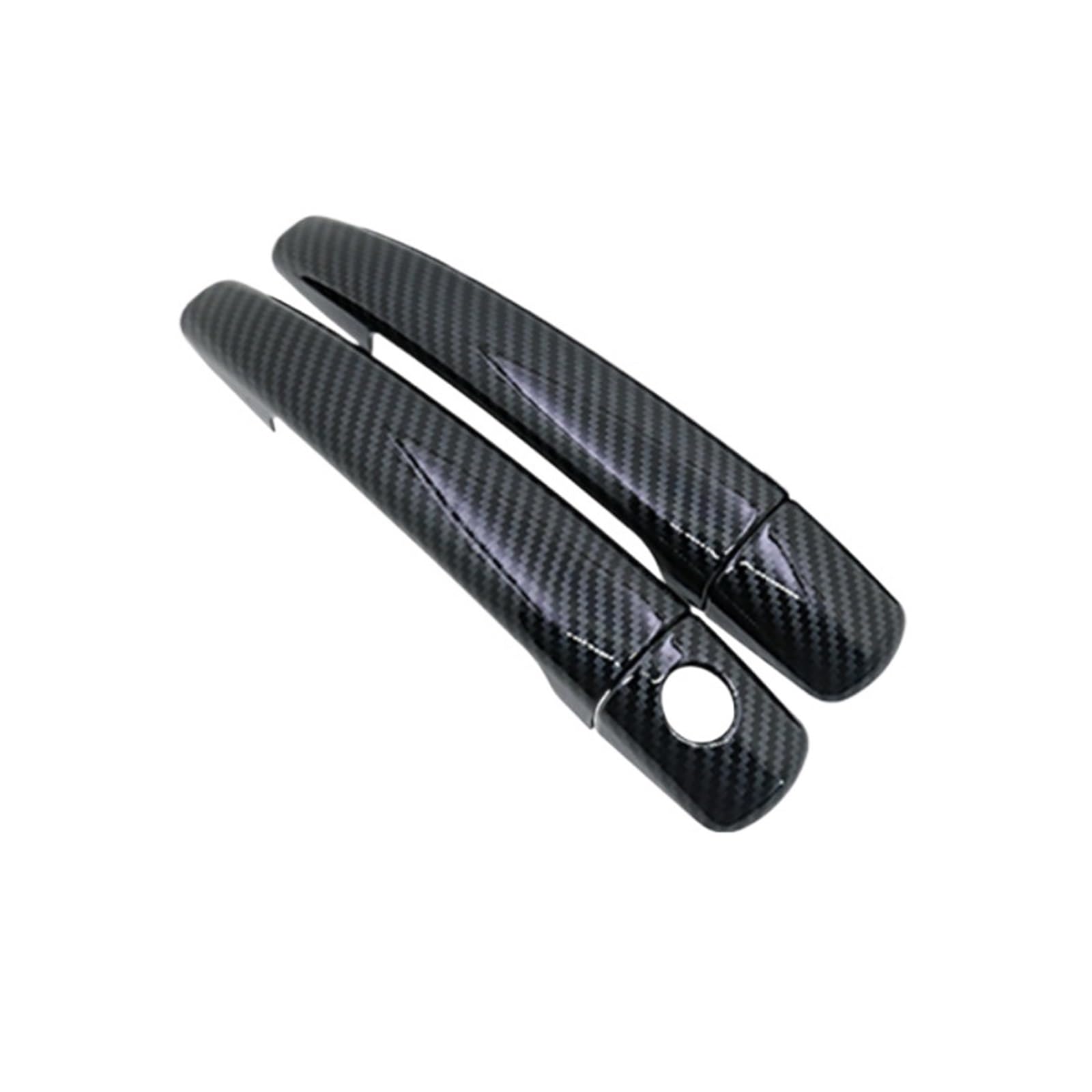 BERTGDA TÜRGRIFFABDECKUNG, passend for Peugeot 208 2012–2018, CHROM-CARBON-FASER-AUTO-STYLING-ZUBEHÖR Dekorative Zierleiste für Autotürgriffe(Black for 2 door) von BERTGDA