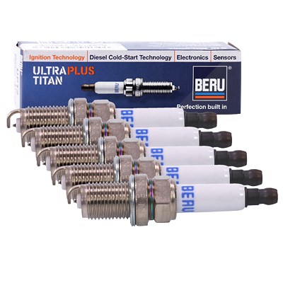 Beru 5x Zündkerze ULTRA TITAN [Hersteller-Nr. UPT12P] für Audi, Fiat, Lamborghini, Lancia, Volvo von BERU