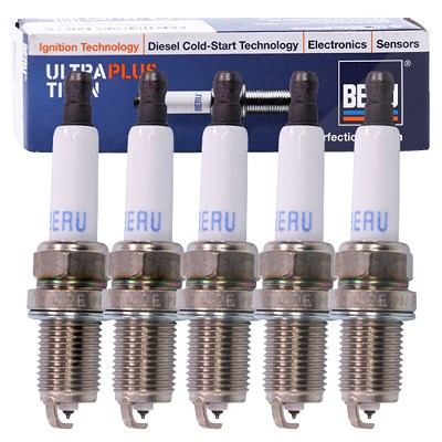 Beru 5x Zündkerze ULTRA TITAN UPT11P [Hersteller-Nr. UPT11P] für Audi von BERU