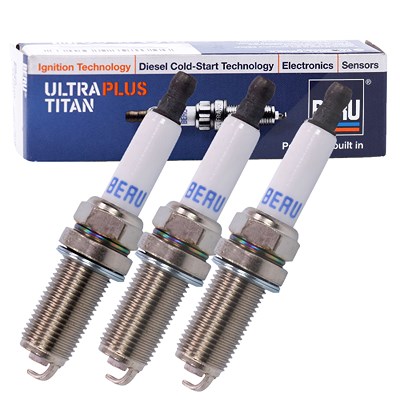 Beru 3x Zündkerze ULTRA TITAN UPT5 [Hersteller-Nr. UPT5] für Citroën, Mitsubishi, Peugeot, Toyota von BERU