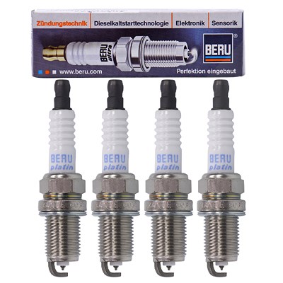 Beru 4x Zündkerze ULTRA 14 FR-6 DPU02S, Z 340 [Hersteller-Nr. Z340] für Alfa Romeo, Audi, Autobianchi, BMW, Chevrolet, Chrysler, Citroën, Dacia, Daiha von BERU