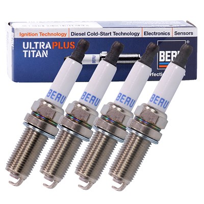 Beru 4x Zündkerze ULTRA TITAN UPT5 [Hersteller-Nr. UPT5] für Citroën, Fiat, Hyundai, Kia, Lancia, Mitsubishi, Nissan, Peugeot, Smart, Subaru von BERU