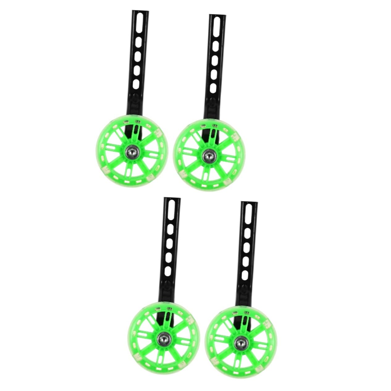 BESPORTBLE 2 Paar Fahrradstützräder Pedale Sitz Helm Abs kinderfahrrad stützräder kinderfahrrad zubehör fahrräder Fahrrad Fahrrad-Laufräder Stützräder für Gummi Green von BESPORTBLE