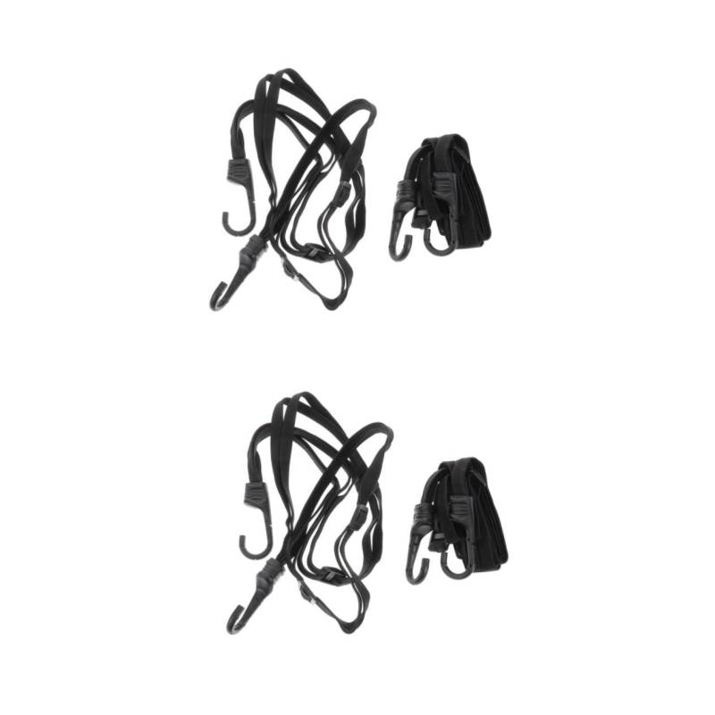 BESPORTBLE 2 Sätze Gummibandriemen Gepäckgurte, Elastische Kordel Bungee-Cord-gepäckgurt Bungee-zurrgurt Für Elastisches Band Mit Haken Gepäckgurtband Gummi-Bungee Black 2 Stück * 2 von BESPORTBLE