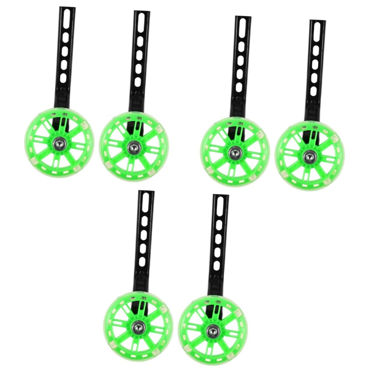 BESPORTBLE 3 Paare Fahrradstützräder Rückseite Pedale Helm Sitz Bausatz Abs Kinderanhänger Stationäres Fahrrad Fahrrad Kinderfahrräder Räder Für Kinderfahrrad Gummi Green von BESPORTBLE