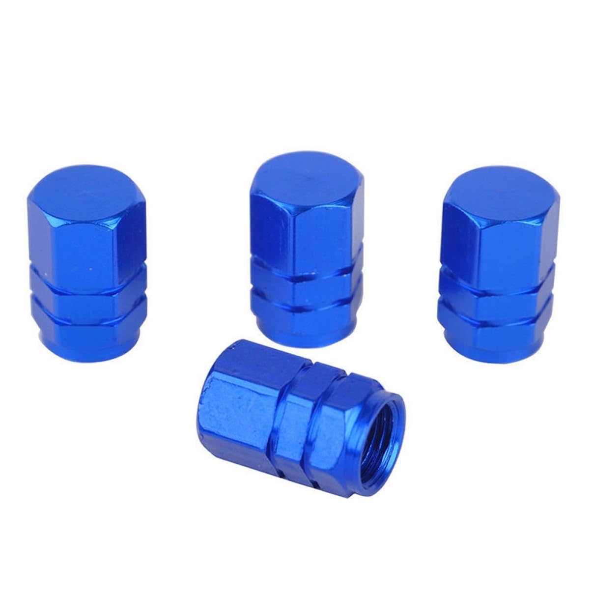 BESPORTBLE 4 Stück Fahrradreifenkappen car tire Valve caps reifenventilkappen Reifenventilabdeckung Autoreifenventilkappe ventil Kappe Reifenventilabdeckkappe ventildeckel Aluminium Blue von BESPORTBLE