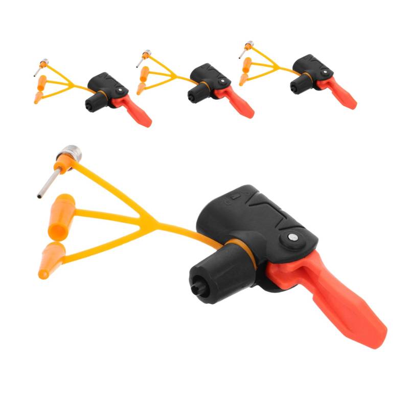 BESPORTBLE 4Pcs Inflator Düse Gaspumpe Reifenluftpumpe Fahrrad Reifenpumpe Düsen Teil Verdickte Düse Austauschbare Düsen Luftpumpe Ersatzdüsen Kleine Reifenpumpe Düsen Pp Schwarz von BESPORTBLE