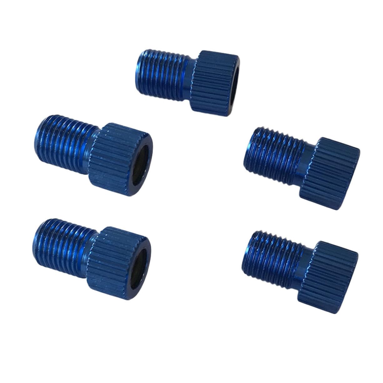 BESPORTBLE 5 Stück Auto Konverter Ventiladapter Pumpenadapter Fahrradreifen Adapter Konverter Für Adapter Ventileinsatz Werkzeug Auto Adapter Aluminium Adapter Blau von BESPORTBLE