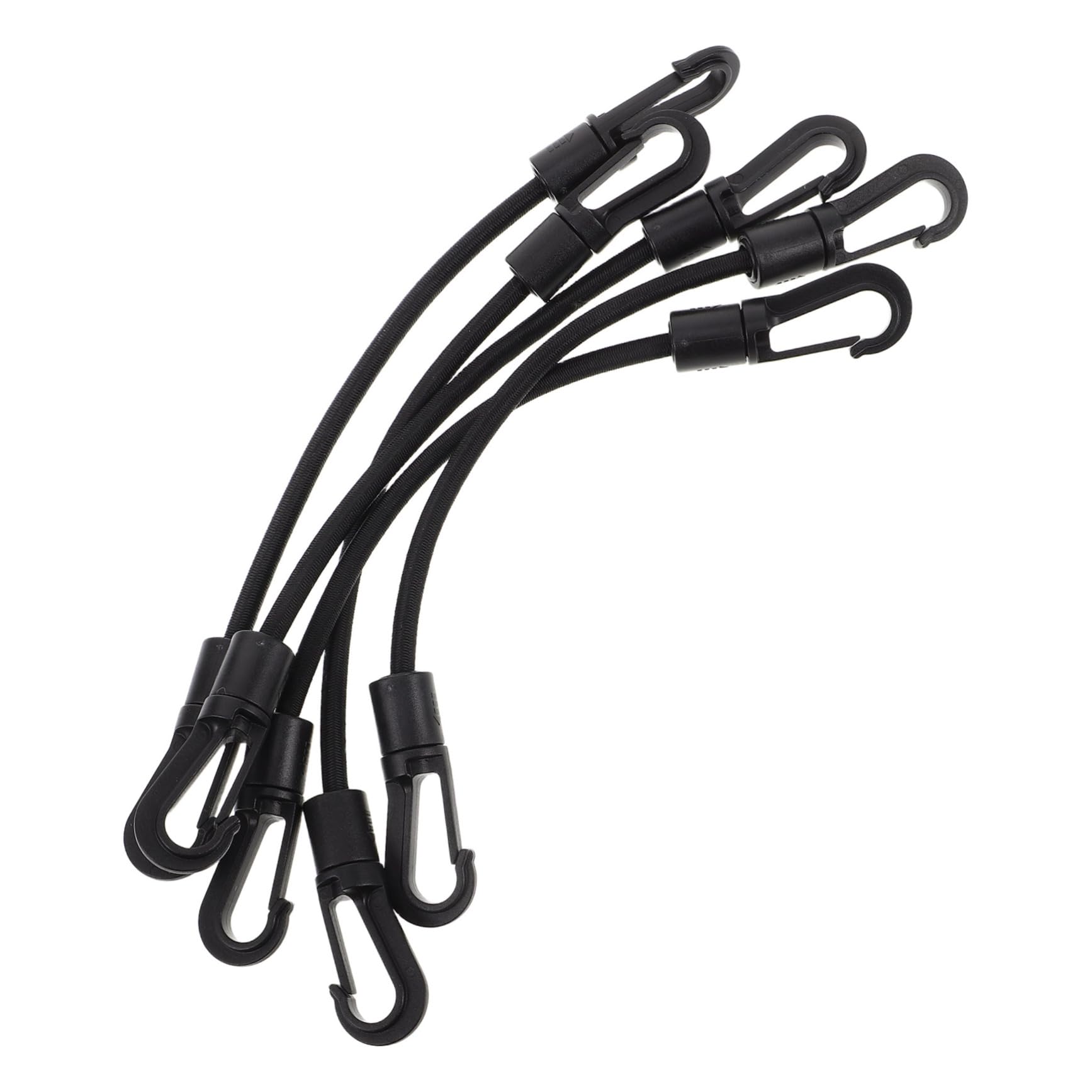 BESPORTBLE 5 Stück Schnur Kajak-Bungee-Seilhaken Elastische Schnur Haken mit Schnur elastische Stretchschnüre tragbare Spanngurte elastischer Spanngurt kleine Spanngurte Gummiseil Black von BESPORTBLE