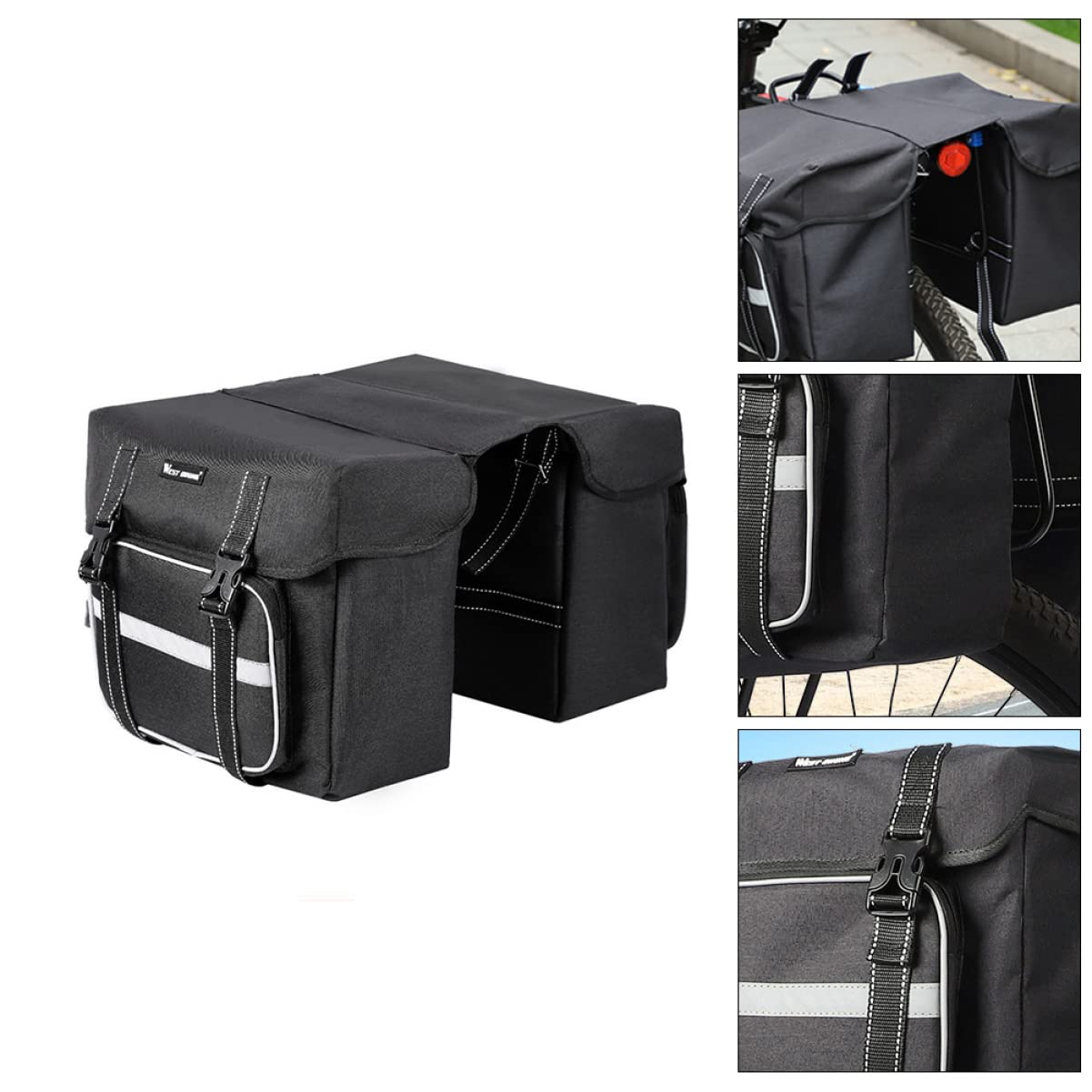 BESPORTBLE Fahrrad Kameltasche Mini-Klimaanlage Tank Abschlussball Requisiten Seifenspender tragbar Sitz plastikbeutel plastiktasche Fahrrad Satteltasche Fahrradsatteltasche Polyester Black von BESPORTBLE