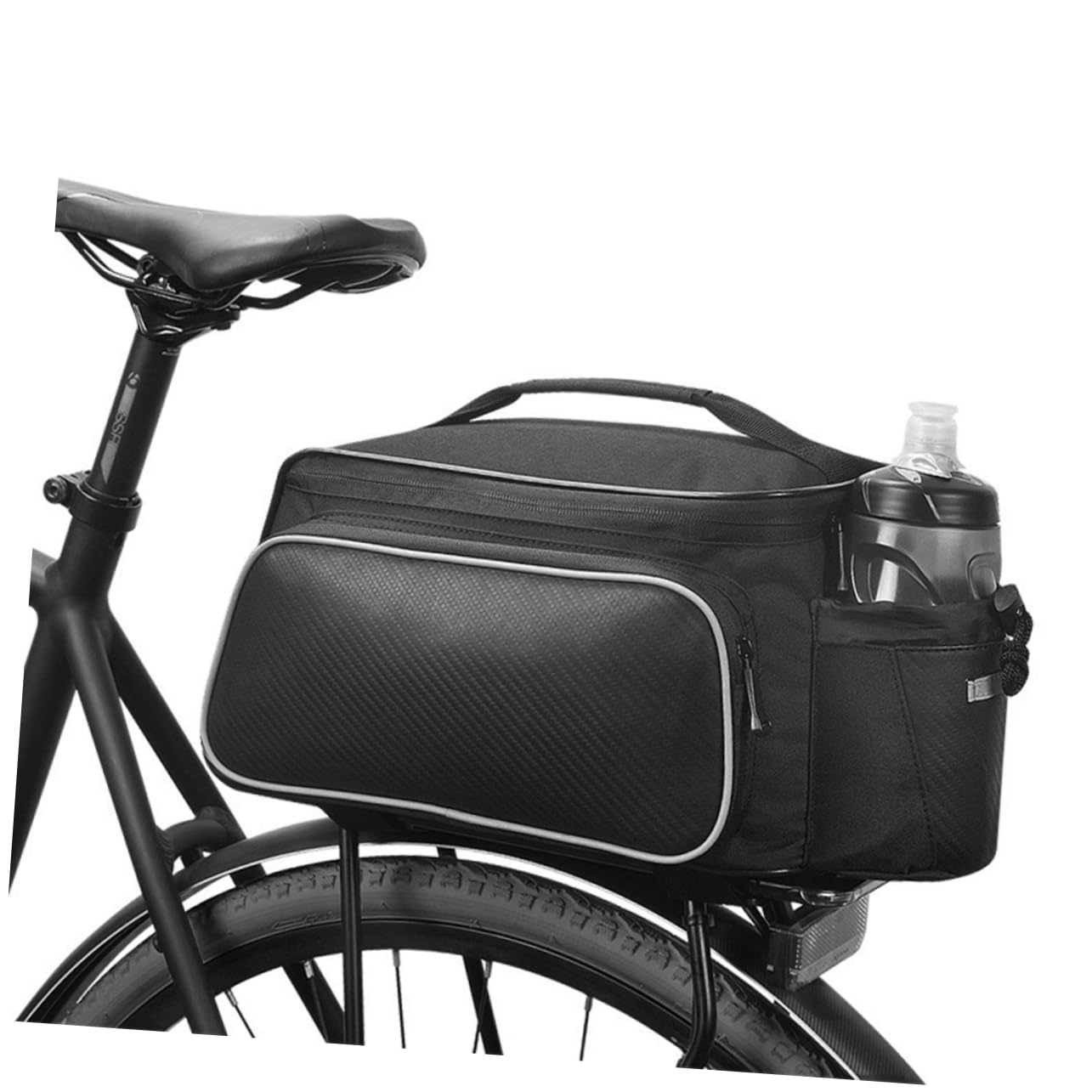 BESPORTBLE Fahrradkorbtasche fahrradrucksack fahrradrucksäcke Reflektierende Fahrradtasche Fahrradzubehör Rucksack Biker Rucksack Taschen Gepäckträgertasche Kiste Fahrrad Rücksitztasche Black von BESPORTBLE