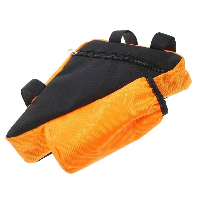 BESPORTBLE Fahrradtasche Fahrrad-Handytasche Fahrrad Fronttasche Fahrradkeller Taschen fahrradgepäcktasche Bike Bags Tasche für Fahrräder Fahrrad Oberrohrtasche Oxford-Stoff Orange von BESPORTBLE