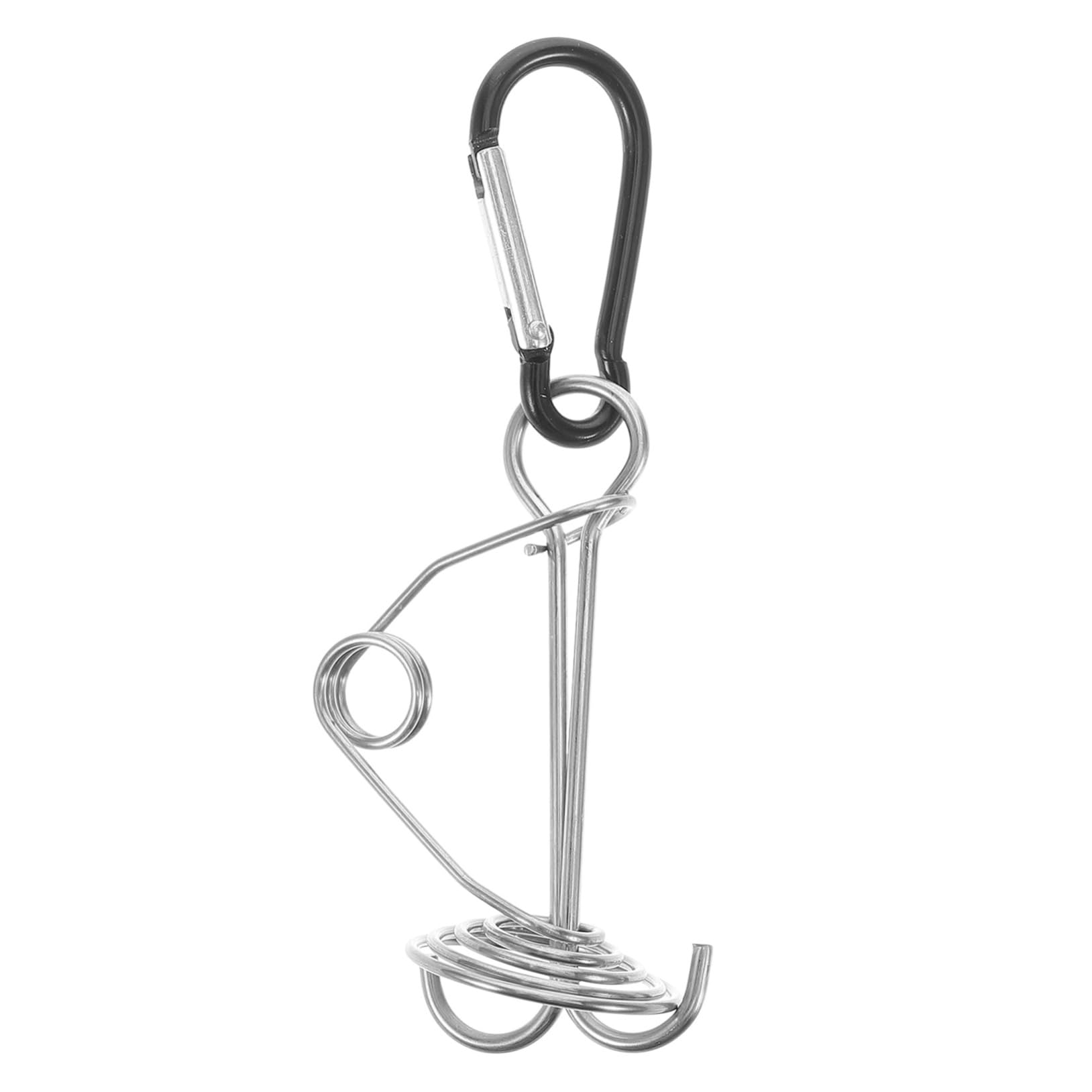 BESPORTBLE Fischgräten-Zeltheringe Outdoor-Zeltzubehör Camping-Zeltbefestigung Zeltseilspanner Zeltschnurhalter Zeltspannclip Zeltseil mit Fester Schnalle bequemer Seilspanner Metall Black von BESPORTBLE